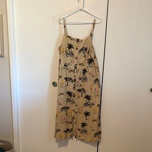 Animal Print Button-Up Dress